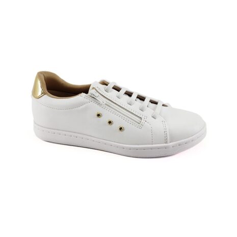 tênis casual feminino modare BRANCO-DOURADO