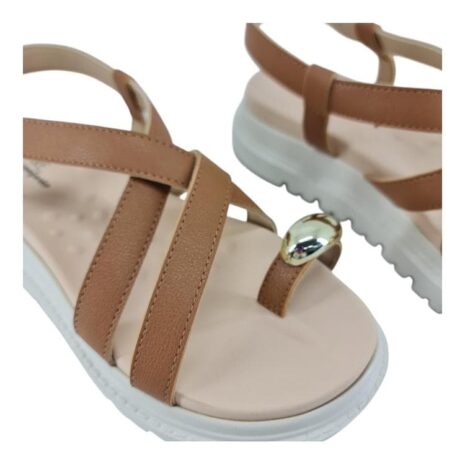 sandália feminina anabela modare CAMEL