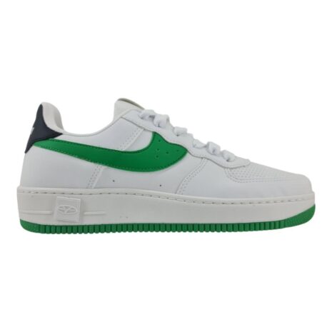tênis masculino casual vanscy BRANCO-VERDE