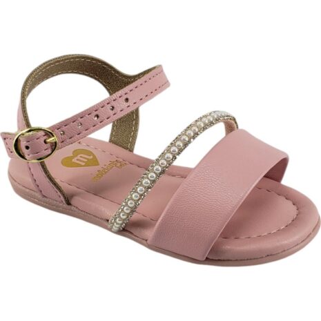 sandália infantil menina molekinha ROSA-CRISTAL