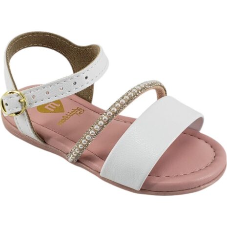 sandália infantil menina molekinha BRANCO-CRISTAL