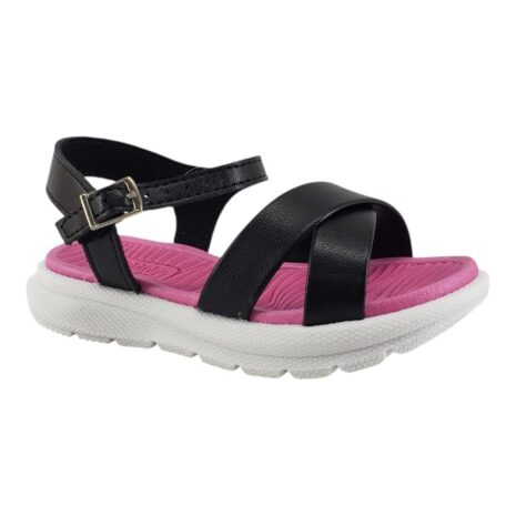 sandália infantil menina molekinha PRETO