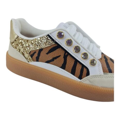 tênis feminino casual vizzano CAMEL-PRETO