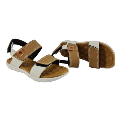 sandália infantil menino molekinho CARAMELO-BRANCO