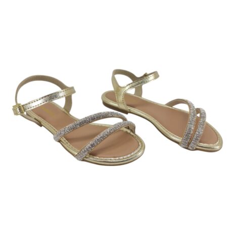 sandália infantil menina molekinha DOURADO-CREME