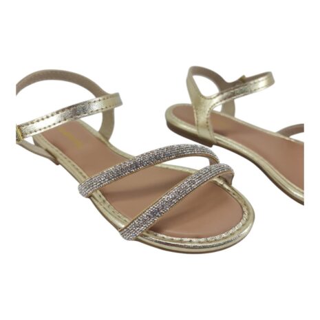 sandália infantil menina molekinha DOURADO-CREME