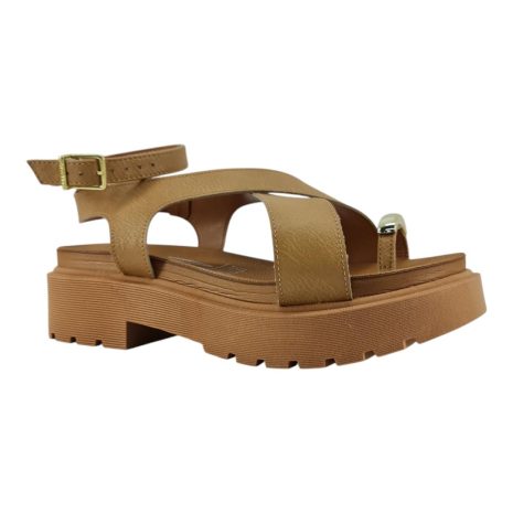 sandália feminina anabela vizzano AREIA-CAMEL