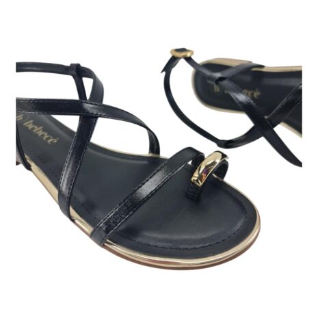 sandália rasteira feminina bebecê PRETO