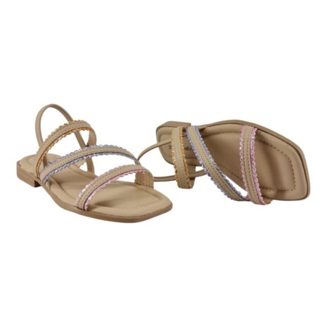 sandália infantil menina pink cats LILAS-LARANJA