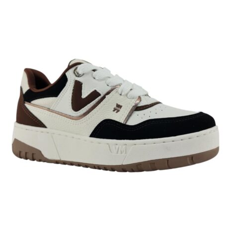 tênis feminino casual via marte PRETO-MILK