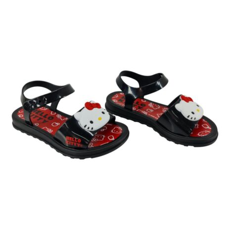 sandália infantil menina grendene com brinde PRETO-VERMELHO