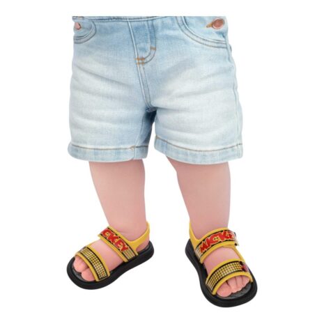 sandália infantil menina grendene com brinde mickey PRETO-AMARELO