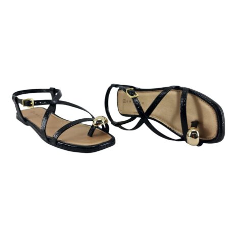 sandália rasteira feminina ramarim PRETO