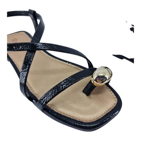 sandália rasteira feminina ramarim PRETO