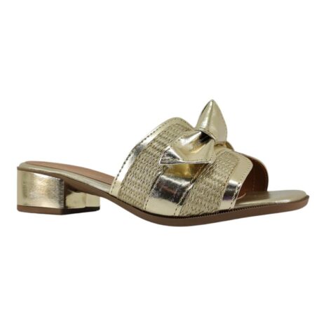 tamanco feminino laura livia OURO LIGHT