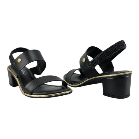 sandália feminina salto beira rio PRETO