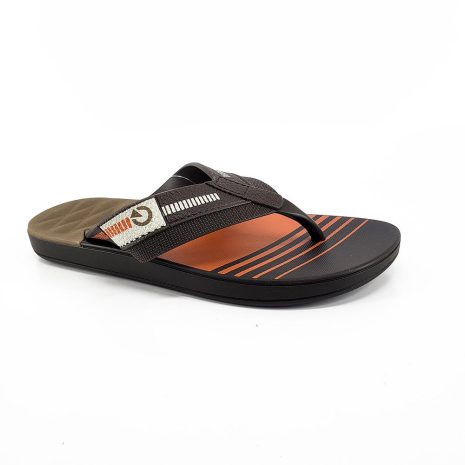chinelo infantil menino cartago MARROM-LARANJA