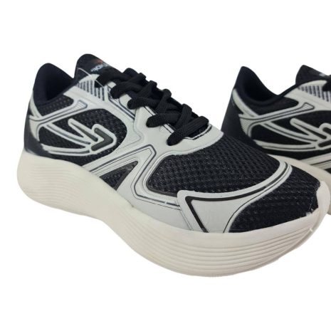 tênis jogging feminino box 200 OFF-CREME-PRETO