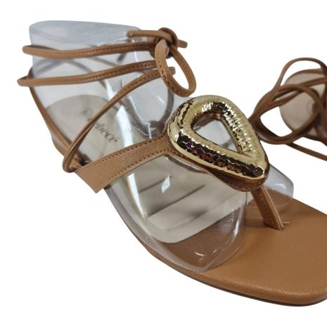 sandália feminina salto bebecê MOCHA