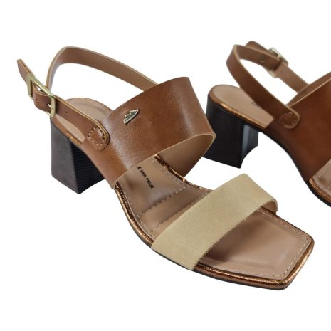 sandália feminina salto dakota GRANOLA-CARAMELO