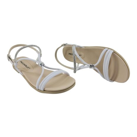 sandália feminina anabela piccadilly BRANCO-NEVE