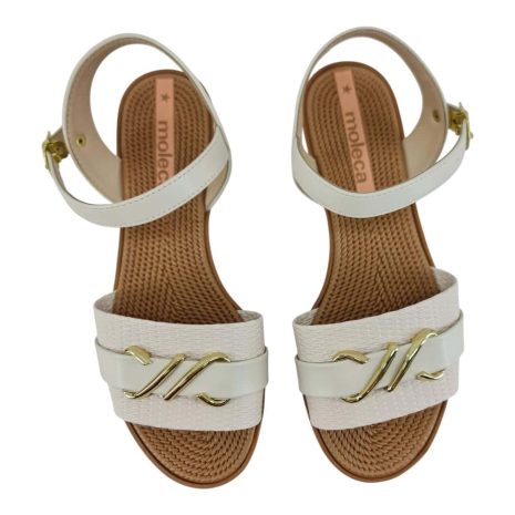 sandália feminina rasteira moleca BRANCO OFF
