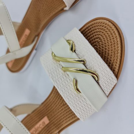 sandália feminina rasteira moleca BRANCO OFF