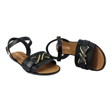 sandália feminina rasteira moleca PRETO