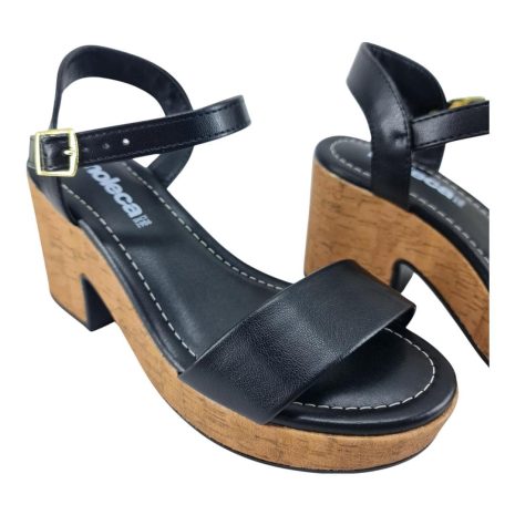 sandália feminina salto moleca PRETO