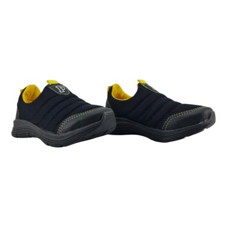 tênis infantil menino pipos PRETO-AMARELO