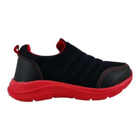 tênis infantil menino pipos PRETO-VERMELHO