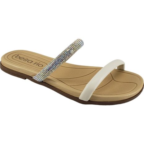 rasteira feminina beira rio AURORA BOREAL-BRANCO