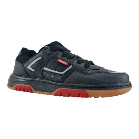 tênis masculino casual skate zapy PRETO-VERMELHO