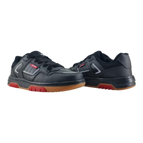tênis masculino casual skate zapy PRETO-VERMELHO