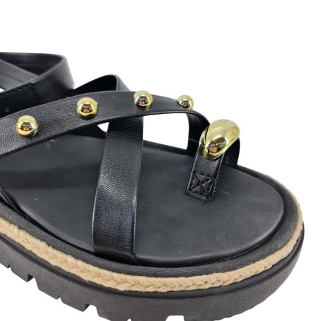 sandália feminina anabela moleca PRETO