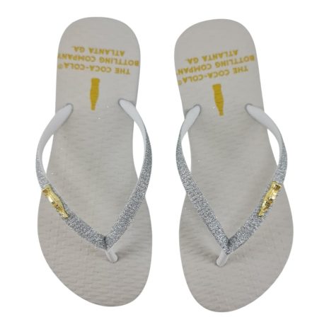 chinelo feminino coca cola BRANCO