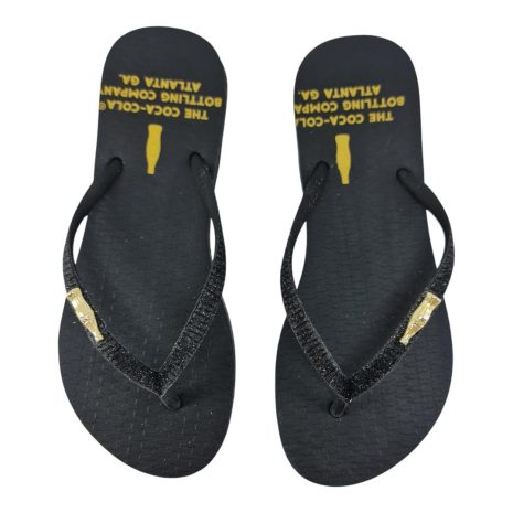 chinelo feminino coca cola PRETO