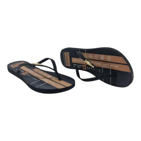 chinelo feminino coca cola PRETO