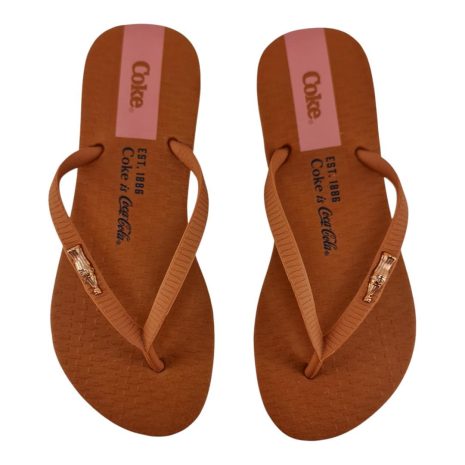 chinelo feminino coca cola TELHA