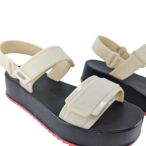 sandália feminina anabela zaxy OFF-WHITE