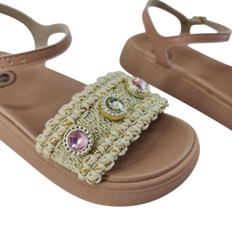 sandália infantil menina molekinha NUDE