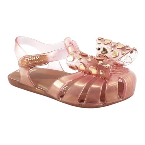 sandália infantil menina zaxynina NUDE MEDIO
