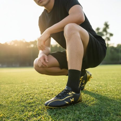chuteira campo masculina new styllus PRETO-DOURADO