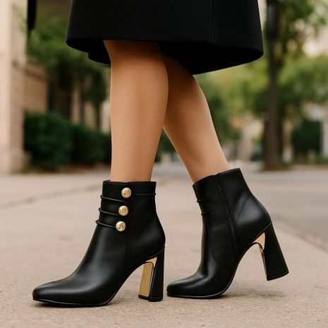 bota feminina cano curto ramarim PRETO