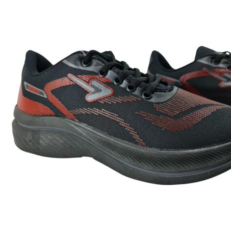 tênis esportivo masculino box 200 PRETO-VERMELHO