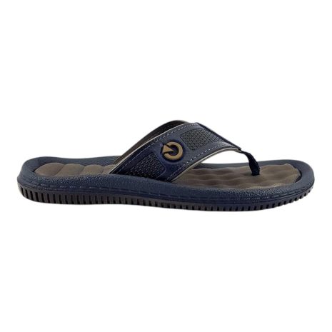 chinelo masculino cartago MARROM-AZUL