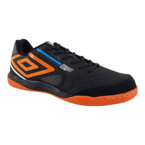 tênis futsal masculino umbro pro 5 PRETO-LARANJA