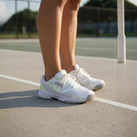 tênis feminino casual fila BRANCO-PRATA