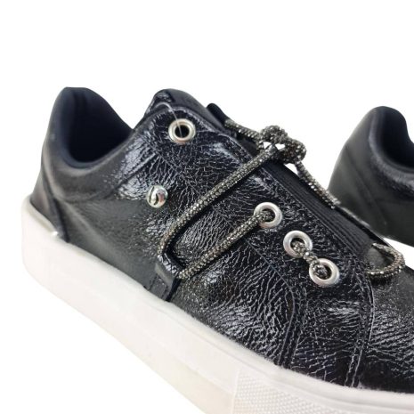 tênis feminino casual bebecê PRETO VERNIZ