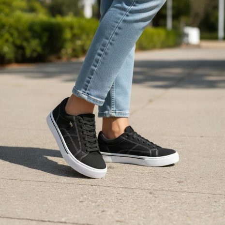 tênis feminino casual via marte PRETO